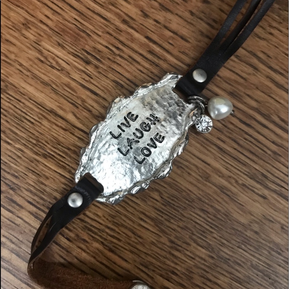 live, laugh, love snap bracelet